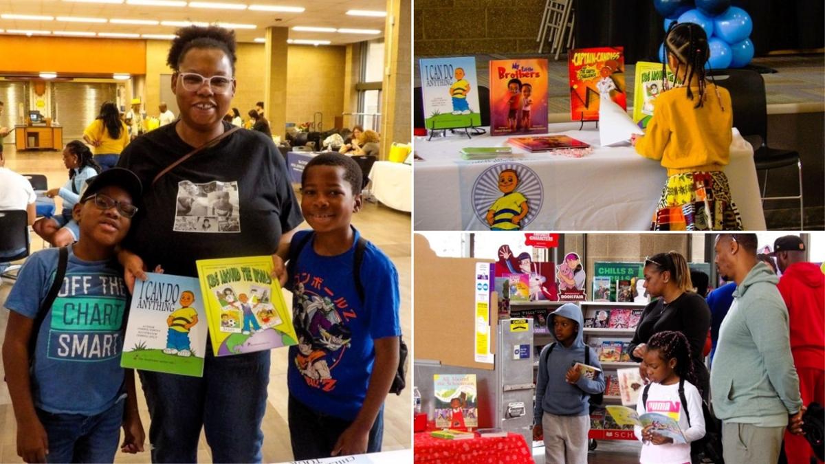 Parents and children at the Black Child Book Fair