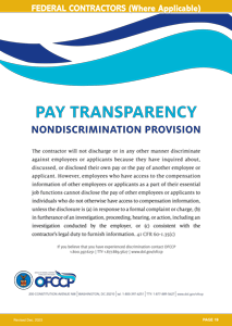 Pay Transparency Non-Discrimination Provision