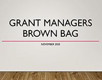 BROWN BAG NOVEMBER 2020