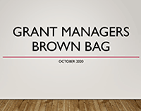 BROWN BAG OCTOBER 2020