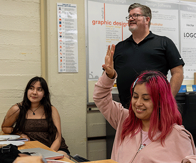 students in class